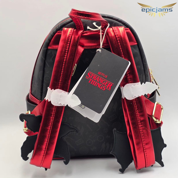 Loungefly Stranger Things Upside Down Group Portrait Light-Up Mini Backpack Bag - Picture 7 of 10